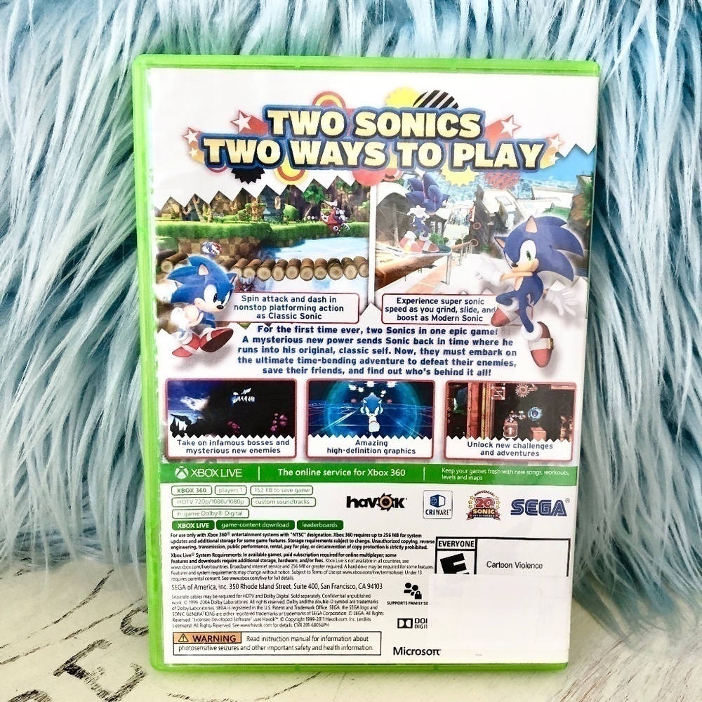 Sonic Generations, Xbox 360, Video‎ Game, Platinum Hits, Good Used Condition - Picture 2 of 3